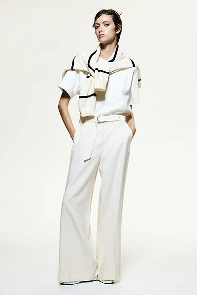Pantalon large avec ceinture