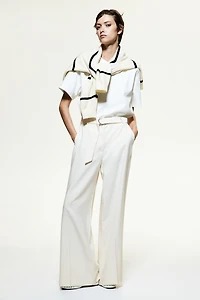 Pantalon large avec ceinture