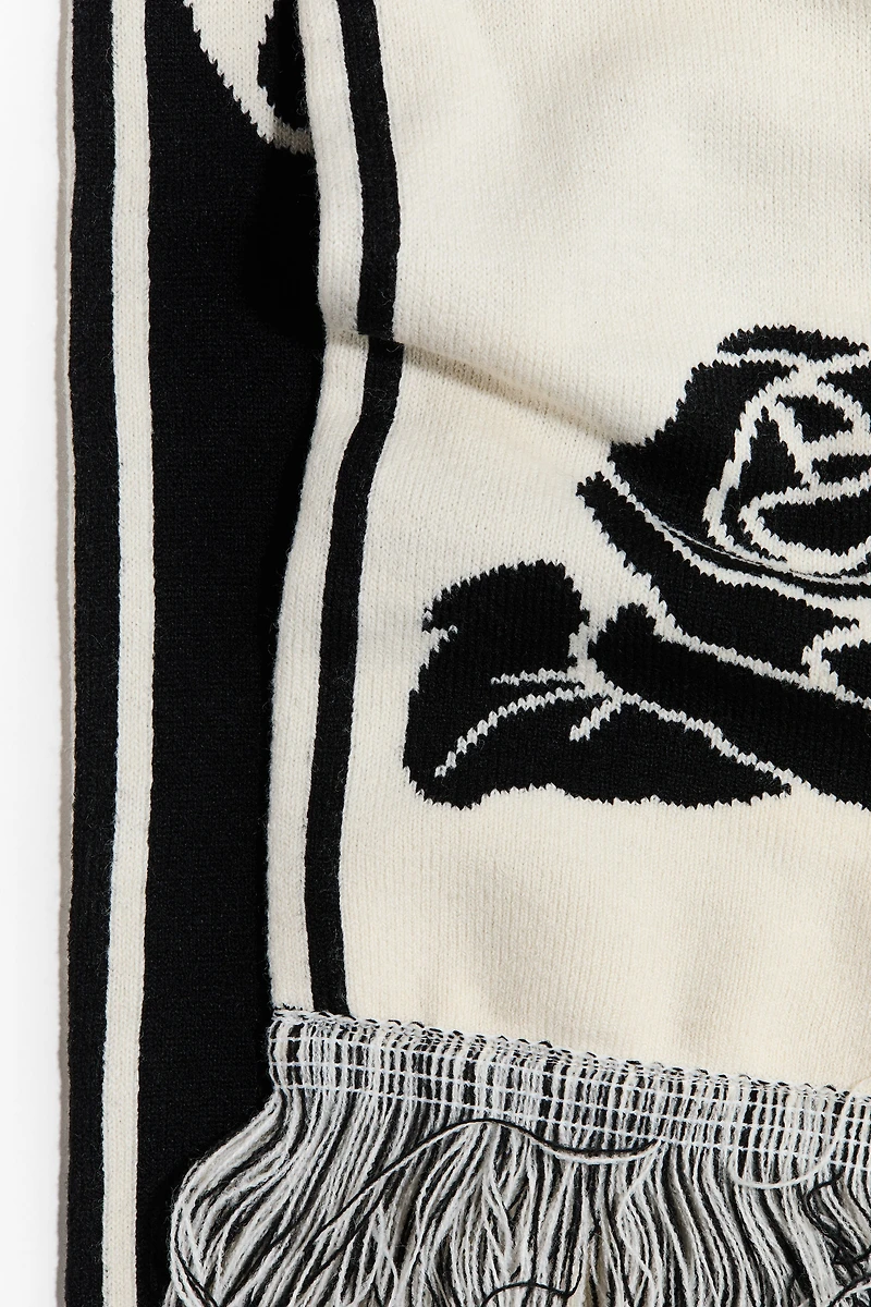 Écharpe en tricot jacquard