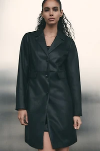 Coated Single-Breasted Coat