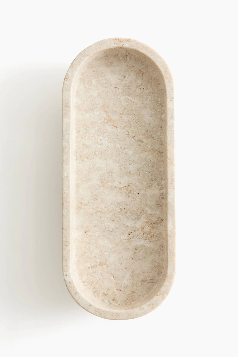 Plat ovale en marbre