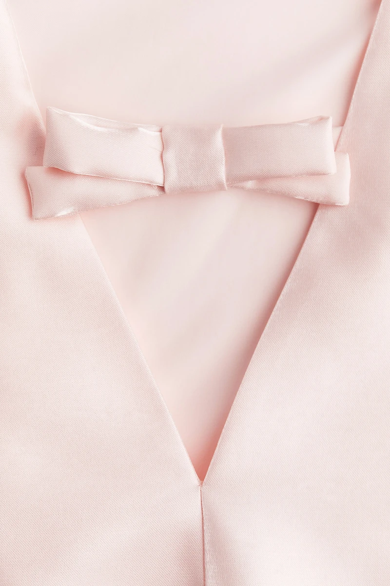 Bow-Detail Sleeveless Dress