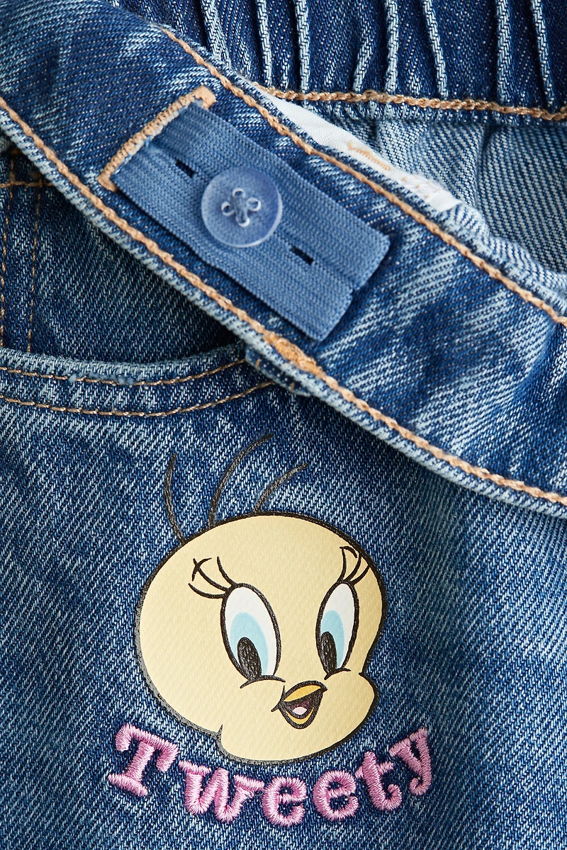 Printed Wide Leg Jeans