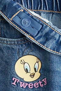 Printed Wide Leg Jeans