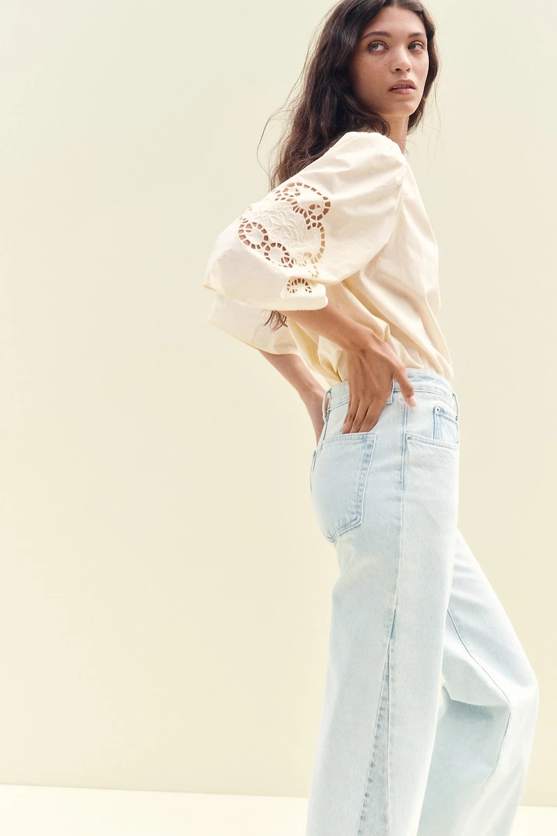 Blouse en broderie anglaise