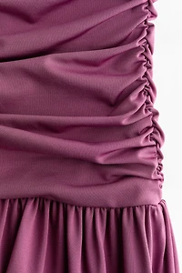 Robe en jersey à effet drapé
