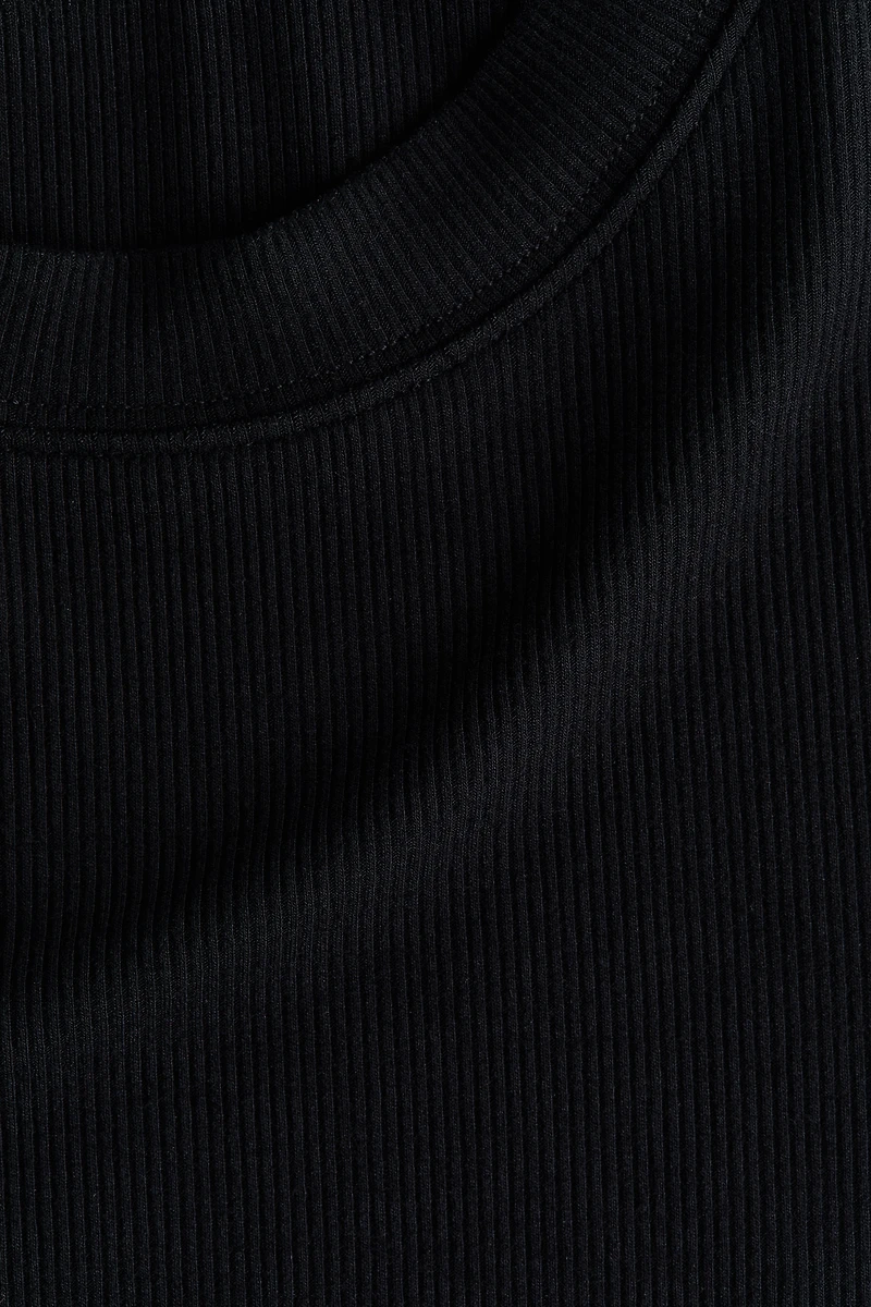 Ribbed Viscose T-Shirt