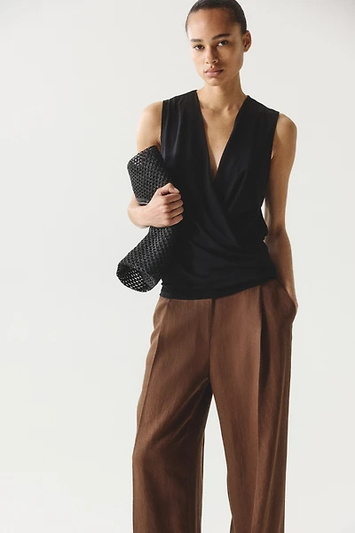 Sleeveless Wrap Top