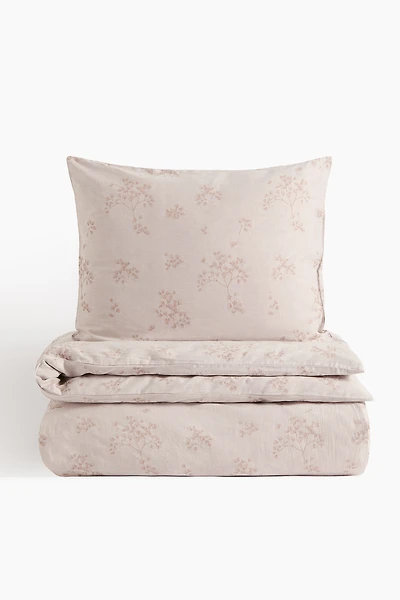 Floral Cotton Twin Duvet Cover Set