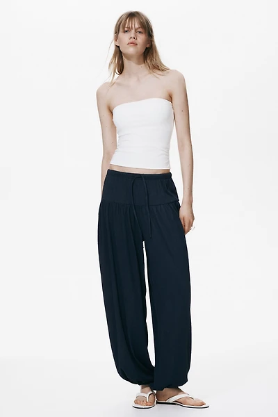Pantalon ballon froissé