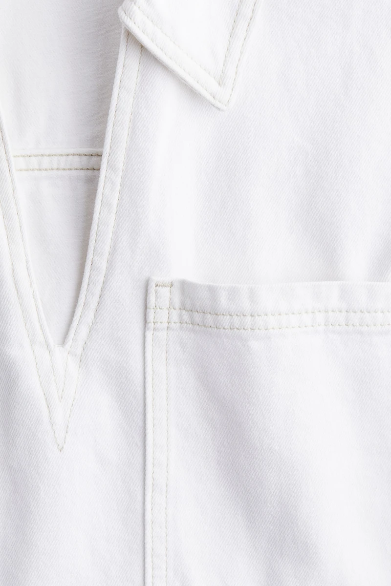 Cropped Denim Shirt