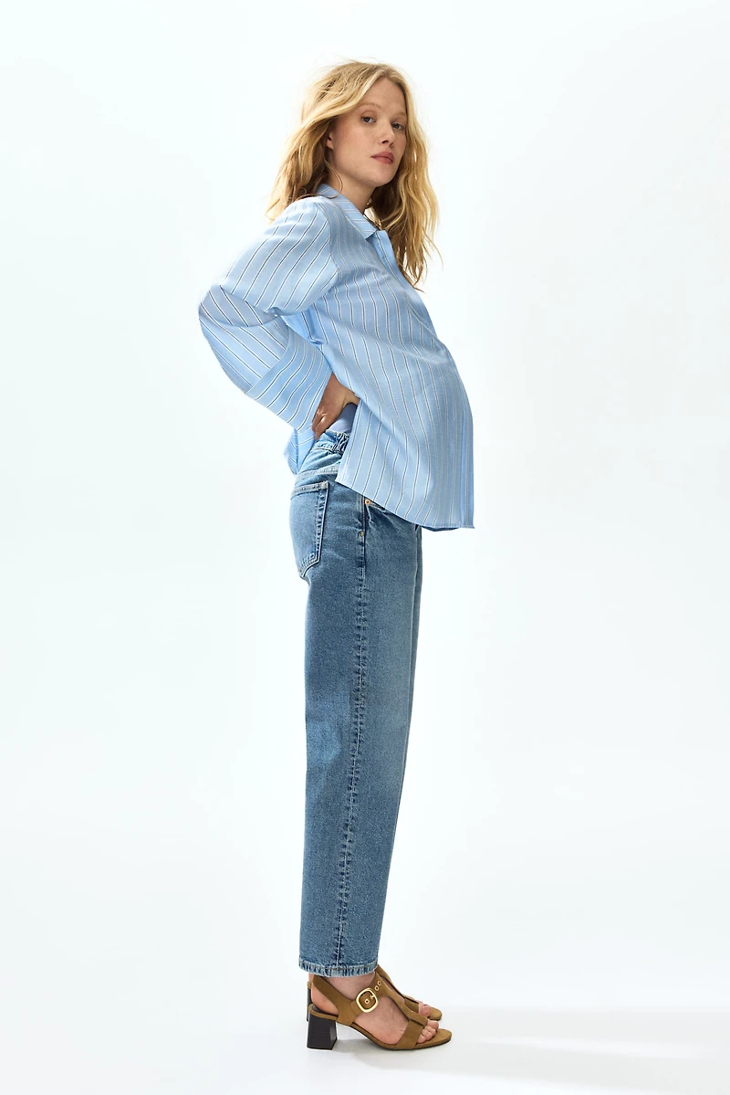 MAMA Straight Ankle Jeans