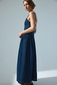 Robe en denim avec jupe évasée
