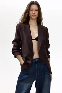 Blazer avec manches froncées