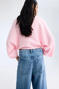 Batwing-Sleeved Sweater