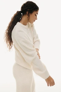 Rib-Knit Wool-Blend Sweater