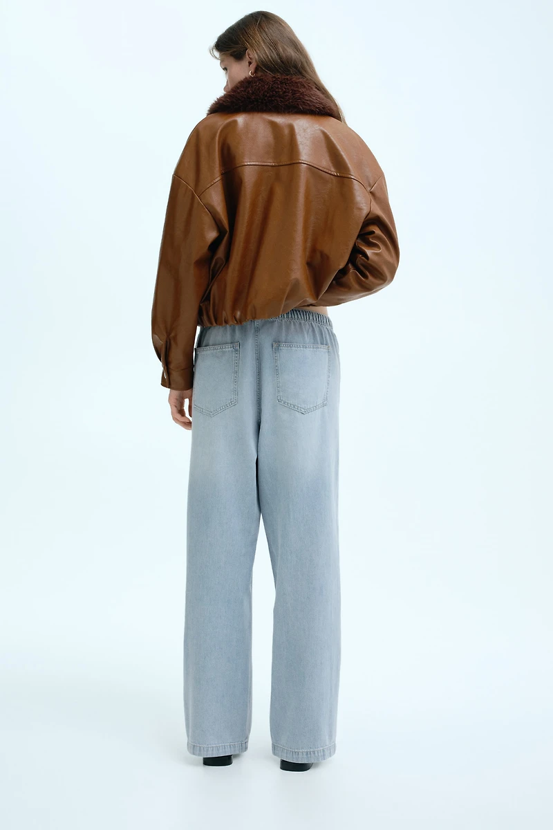 Denim Drawstring Pants