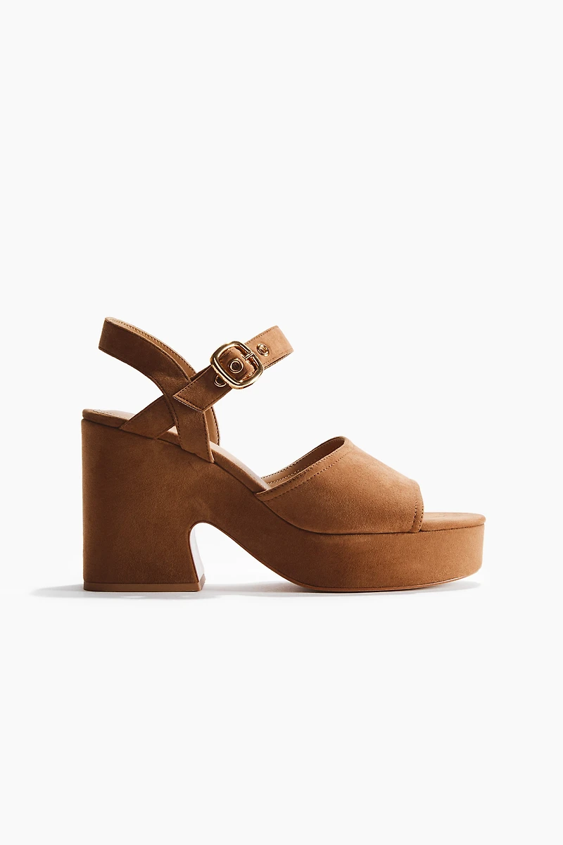 Block-Heeled Platform Sandals