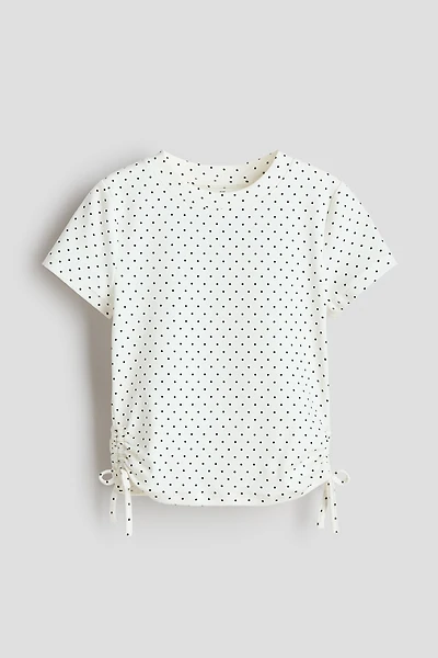 Haut en coton avec cordons de serrage