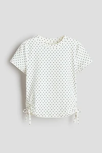 Haut en coton avec cordons de serrage