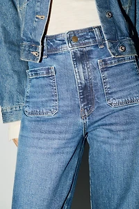 Jean évasé taille haute