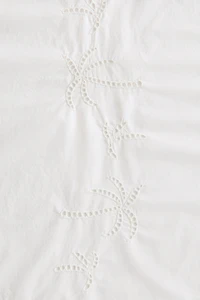 Table Runner with Eyelet Embroidery