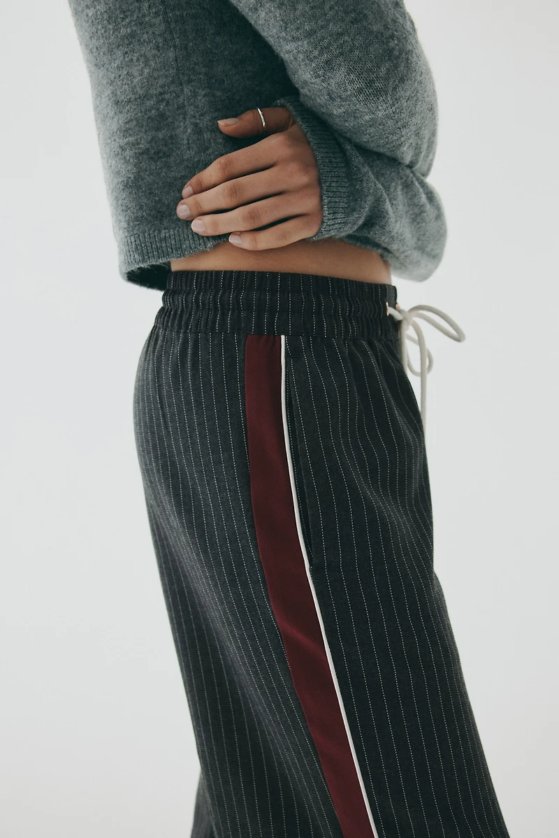 Wide-Leg Drawstring Pants