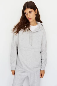 Chandail à capuche d'allaitement en molleton MAMA