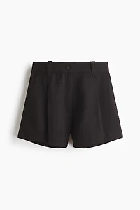 Pleat-Front Shorts