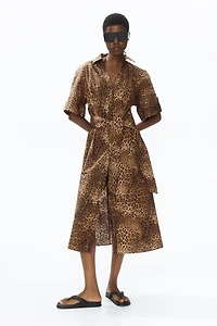Tie-Belt Dress