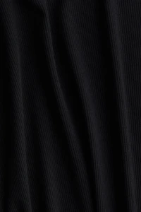 Lace-Trimmed Ribbed T-Shirt