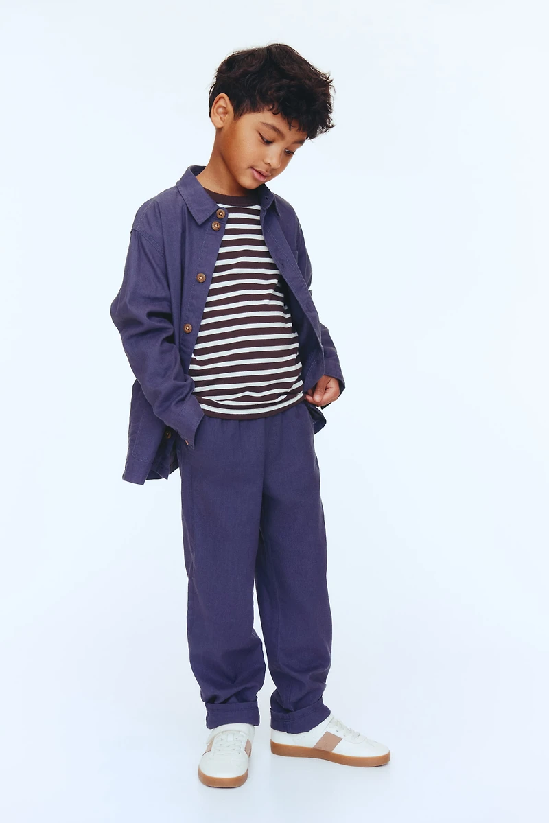 Pantalon en lin mélangé