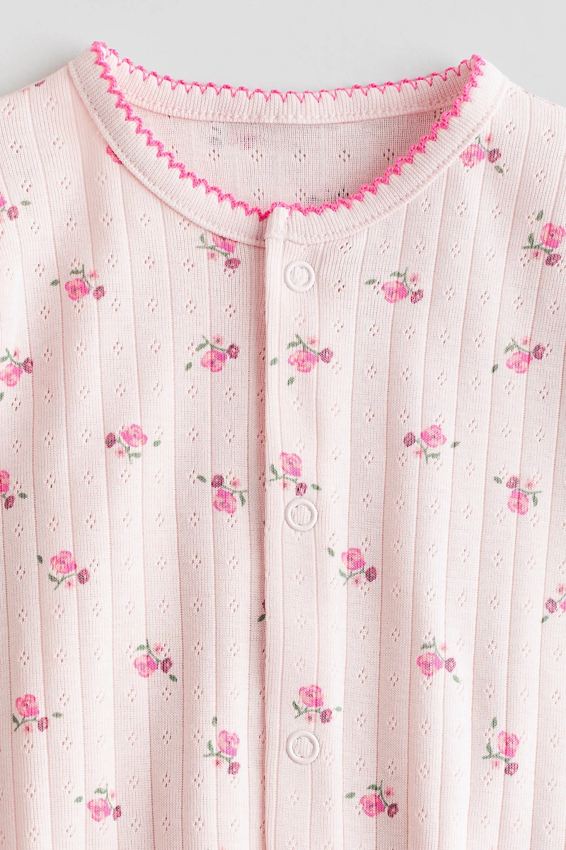 Cotton Pointelle Pajama Jumpsuit