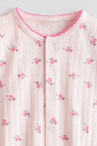 Cotton Pointelle Pajama Jumpsuit