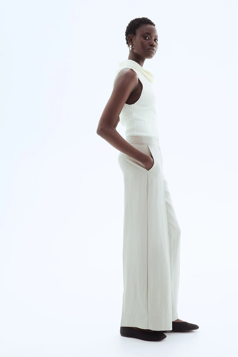 Wide-Leg Dress Pants