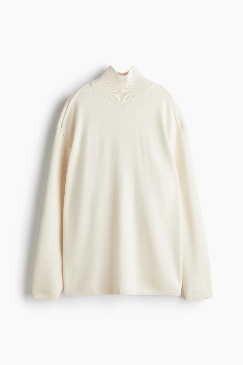 Wool Mock Turtleneck Sweater