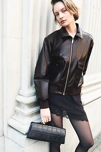 Coated Jacket with Detachable Collar