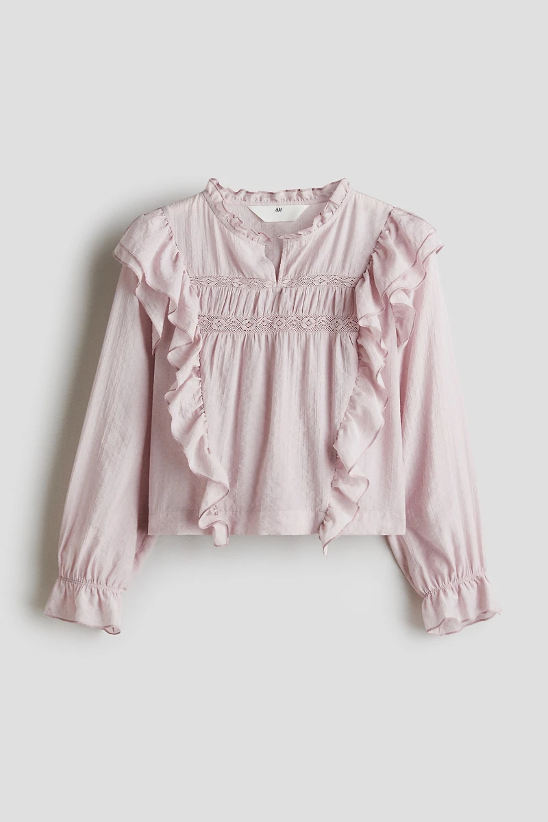 Ruffle-Trimmed Blouse