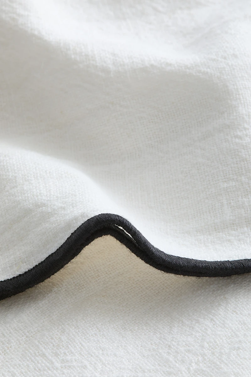 Housse de coussin en lin mélangé