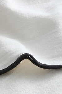 Housse de coussin en lin mélangé