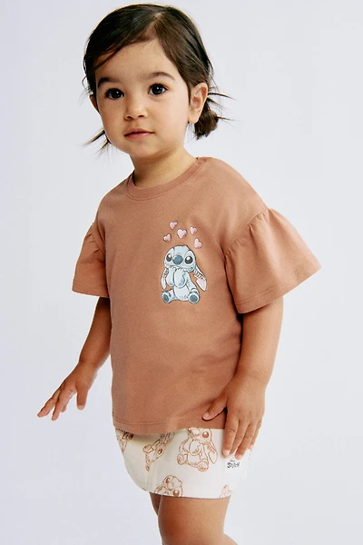 Cotton Top with Printed Motif