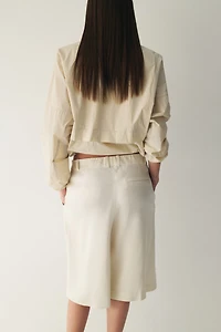 Short ample en lin mélangé