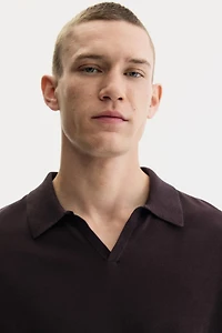 Regular-Fit V-Neck Polo Shirt