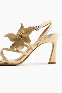 Appliquéd Heeled Sandals