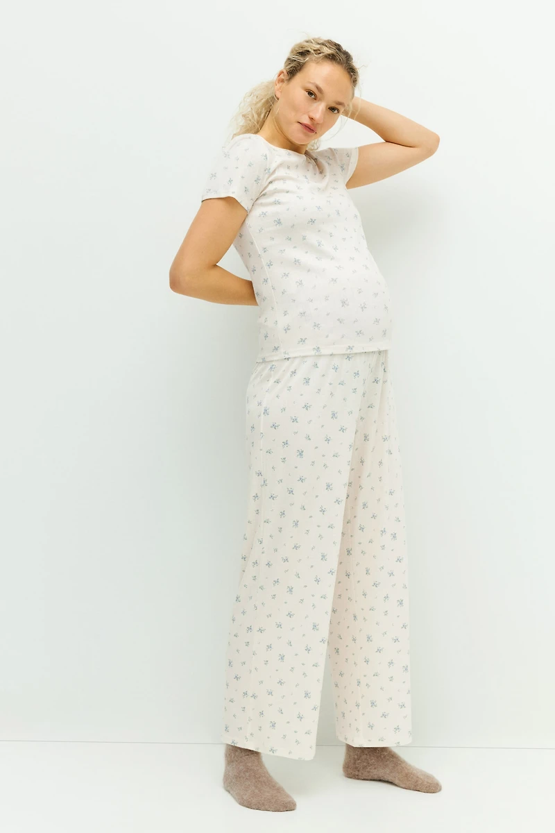 MAMA Pyjama en jersey pointelle