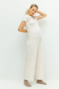 MAMA Pyjama en jersey pointelle