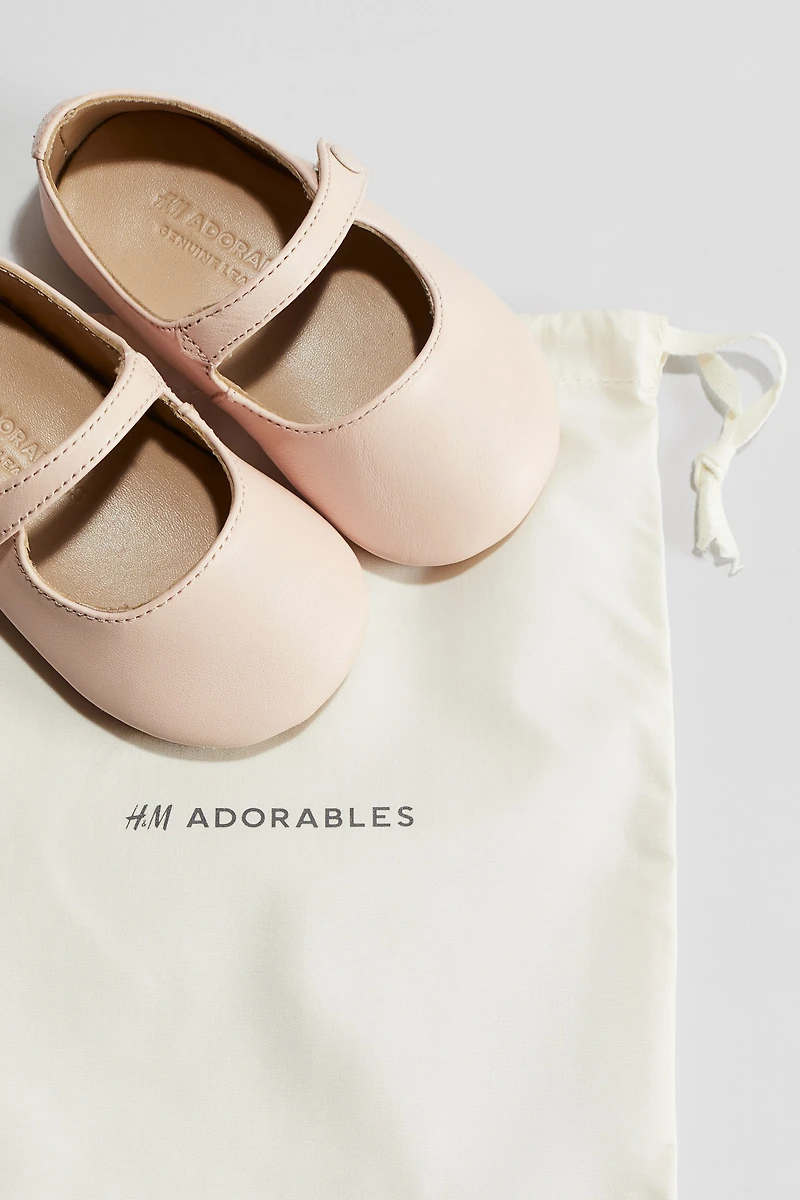 Leather Soft-Sole Ballet Flats