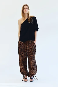 Tie-Detail Balloon-Leg Pants