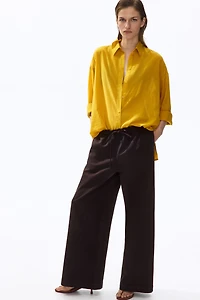 Wide-Cut Paper-Bag Pants