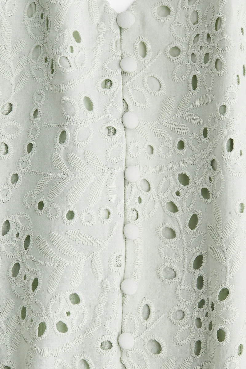 Eyelet-Embroidered Strappy Dress